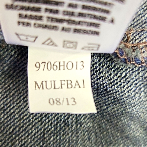 Jean Jacket AEROPOSTALE Dark Blue Wash Denim (Size S) - Picture 14 of 14